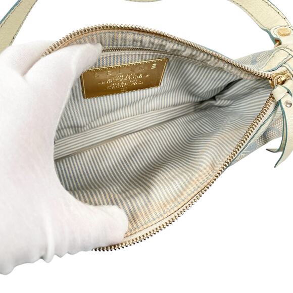 Vintage CELINE Macadam Blue White Monogram Shoulder Bag - Picture 9 of 16